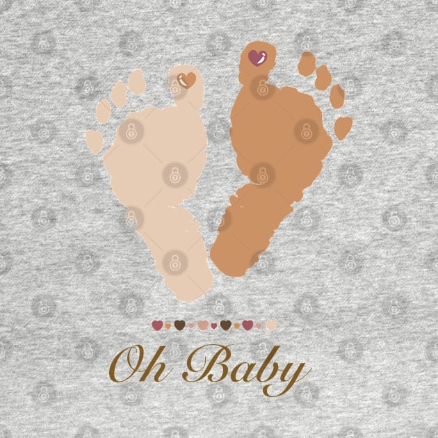 Baby foot print boho style by GULSENGUNEL